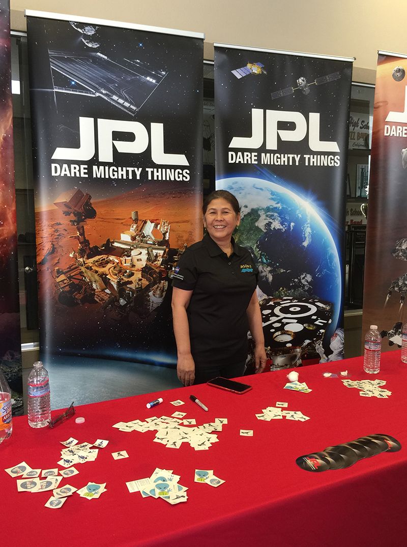 Khanara Ellers at a JPL outreach event