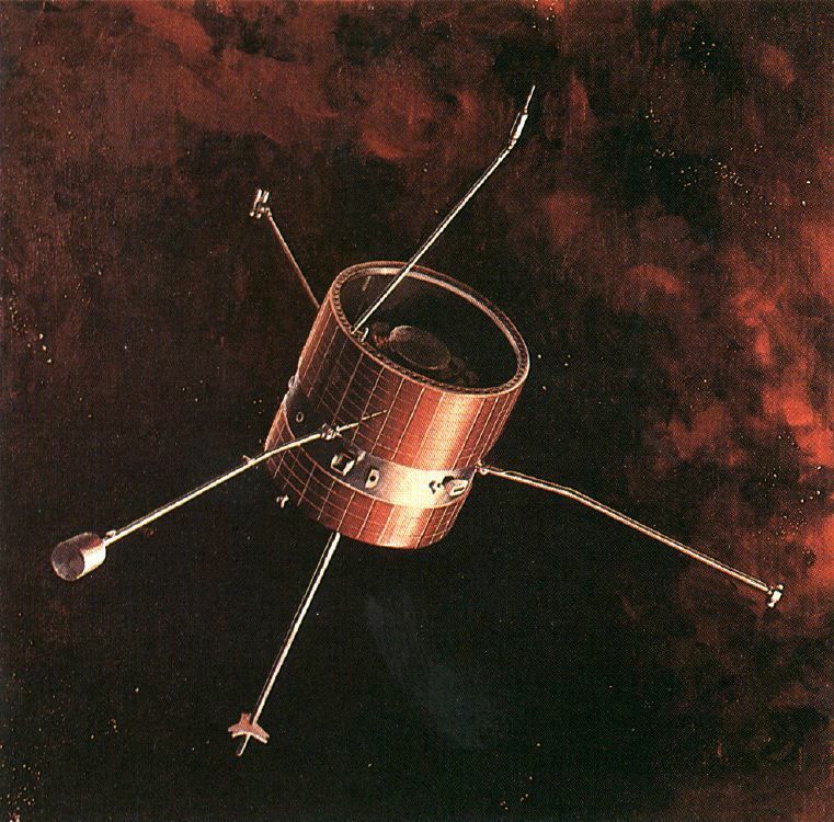 A Pioneer spacecraft in space