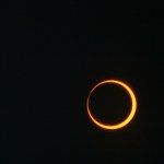 orange ring of Sun, mostly blocked by black moon