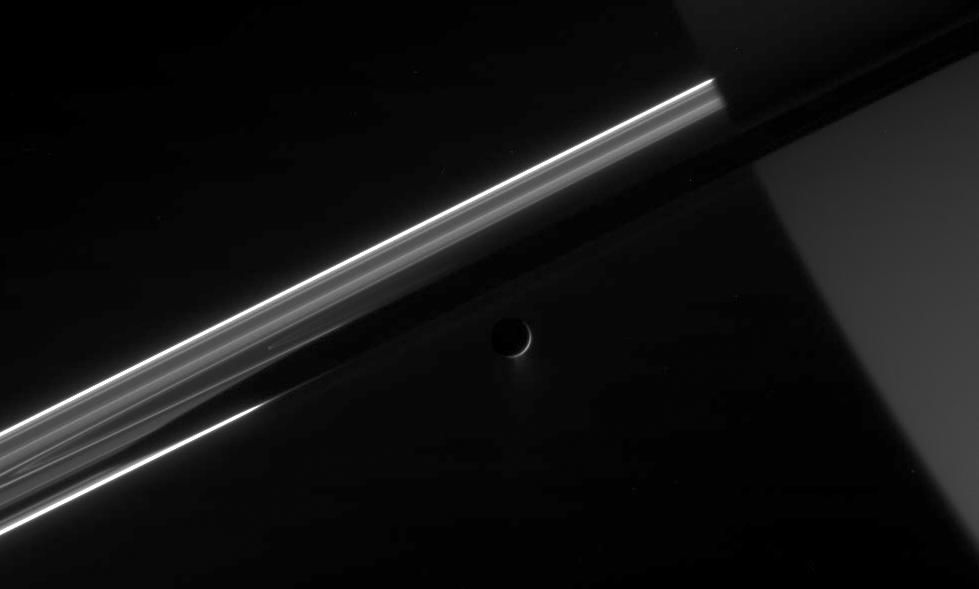 Dark Side of Saturn's Moon - NASA Science
