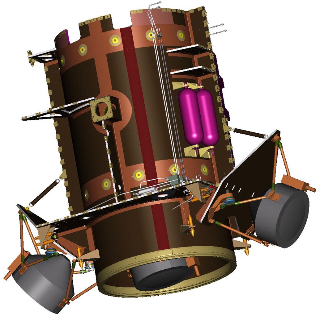Illustration of Dawn Spacecraft Core Structure