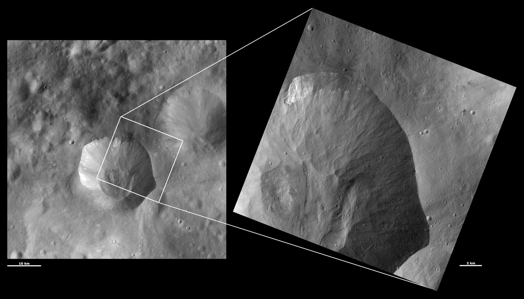 HAMO and LAMO Images of Drusilla Crater
