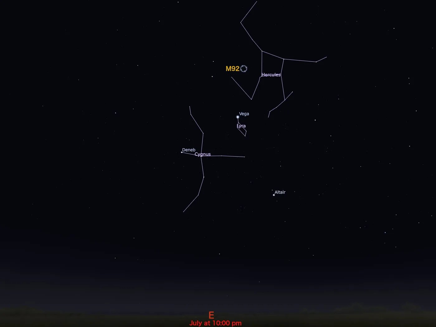 M92 Star Chart