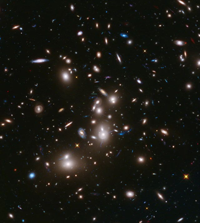 Deep field image of galaxies in space