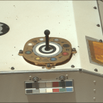 Sundial on Perseverance rover on Mars.
