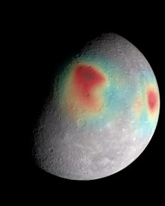 inside planet mercury with labels