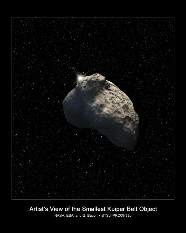Artist's view of the smallest Kuiper Belt object