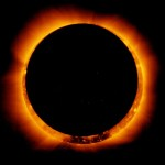 On Jan. 4, 2011, the Hinode satellite viewed an annular solar eclipse.