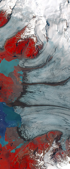 Breiðamerkurjökull · Iceland — Your Name in Landsat