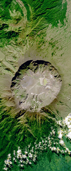 Landsat image forming the letter Q