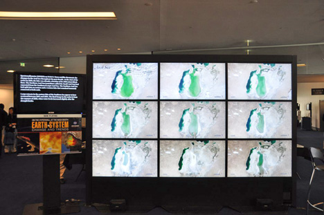 Photograph of the NASA hyperwall at ISRSE.