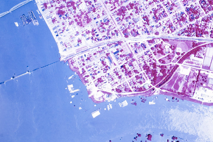 Aerial photograph of Morgan City, May 1973.