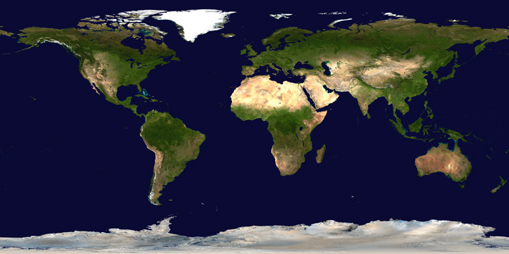 Original land surface Blue Marble image.