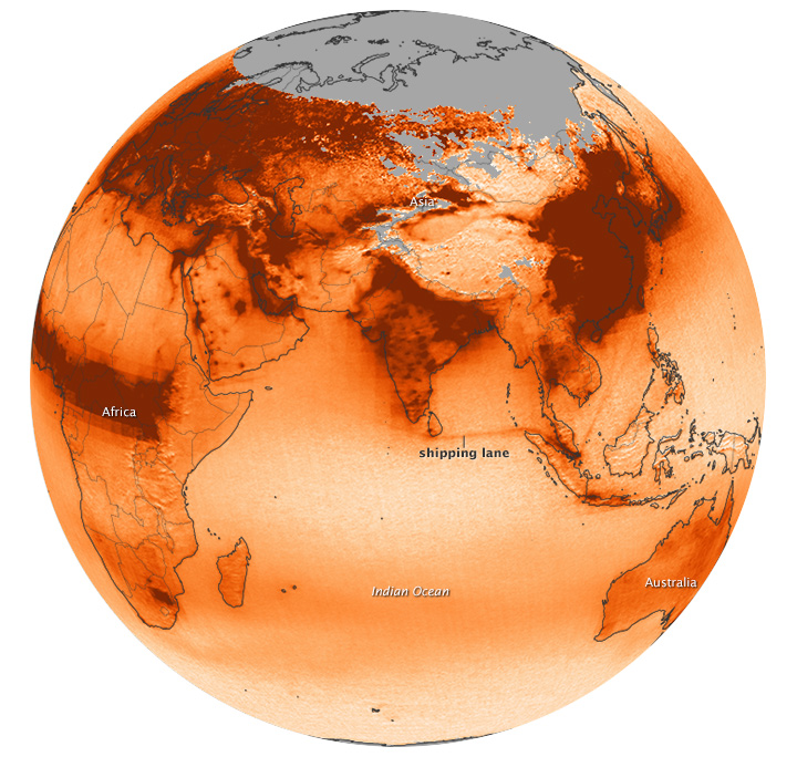 Global NO2 (with land mask removed)