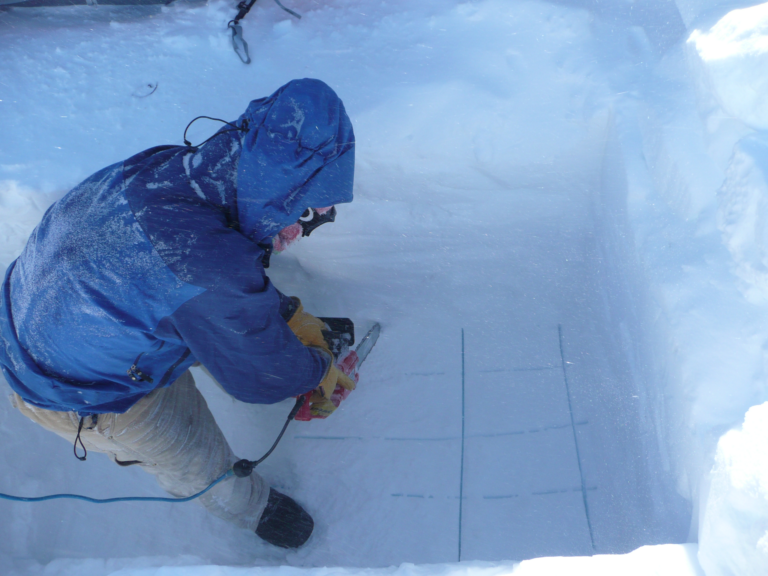 Watching Clem dig a really big hole for the thermistor control boxes.