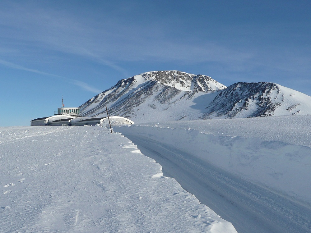 Snowdrift on the airport road.