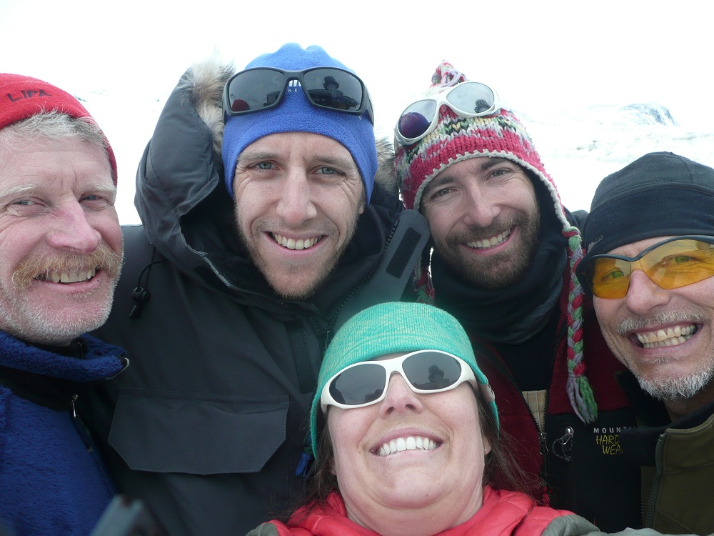 Self-portrait of the Greenland Aquifer Team members.