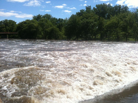 The Turkey River in northeaster Iowa. Credit: Matt Schwaller/ NASA