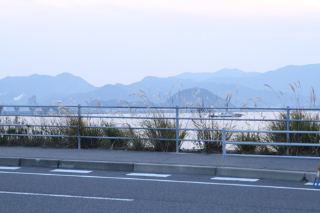 The view of mainland Kyushu from the Kitakyushu airport road near sunset, Nov. 24. Credit: NASA / Michael Starobin