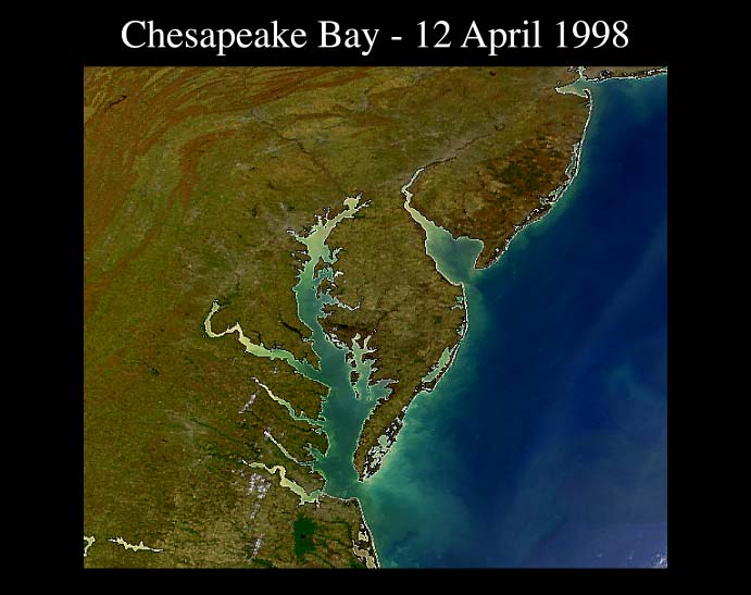 True color image of Chesapeake Bay http://oceancolor.gsfc.nasa.gov