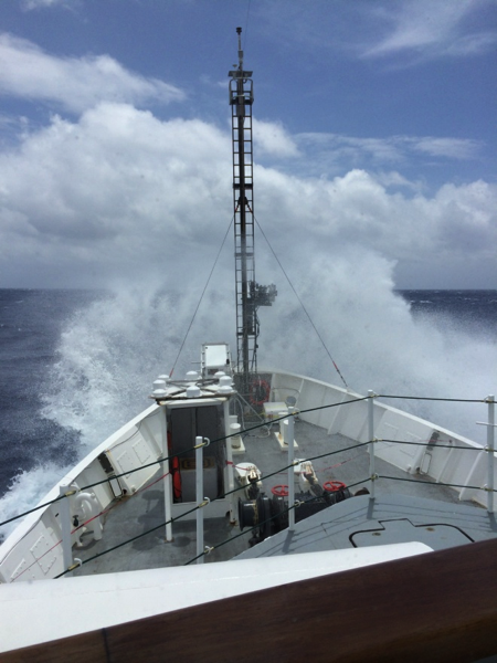 The R/V Endeavor as seen from the sky! Photo courtesy of David Harper, NASA Langley Research Center