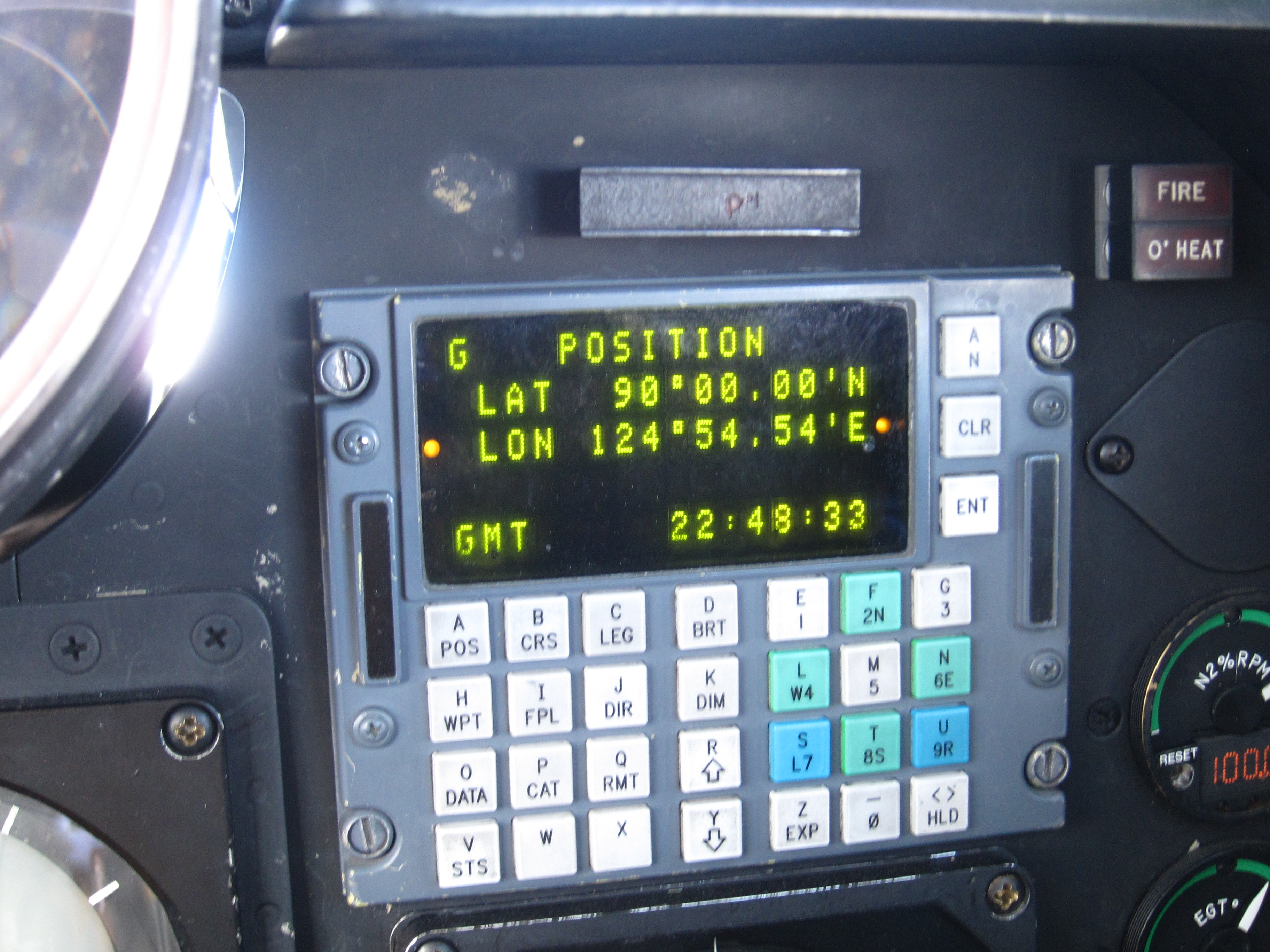 On top of the world! Tim Williams piloted the ER-2 to the North Pole - it's all south from here. (Credit: Tim Williams/NASA)