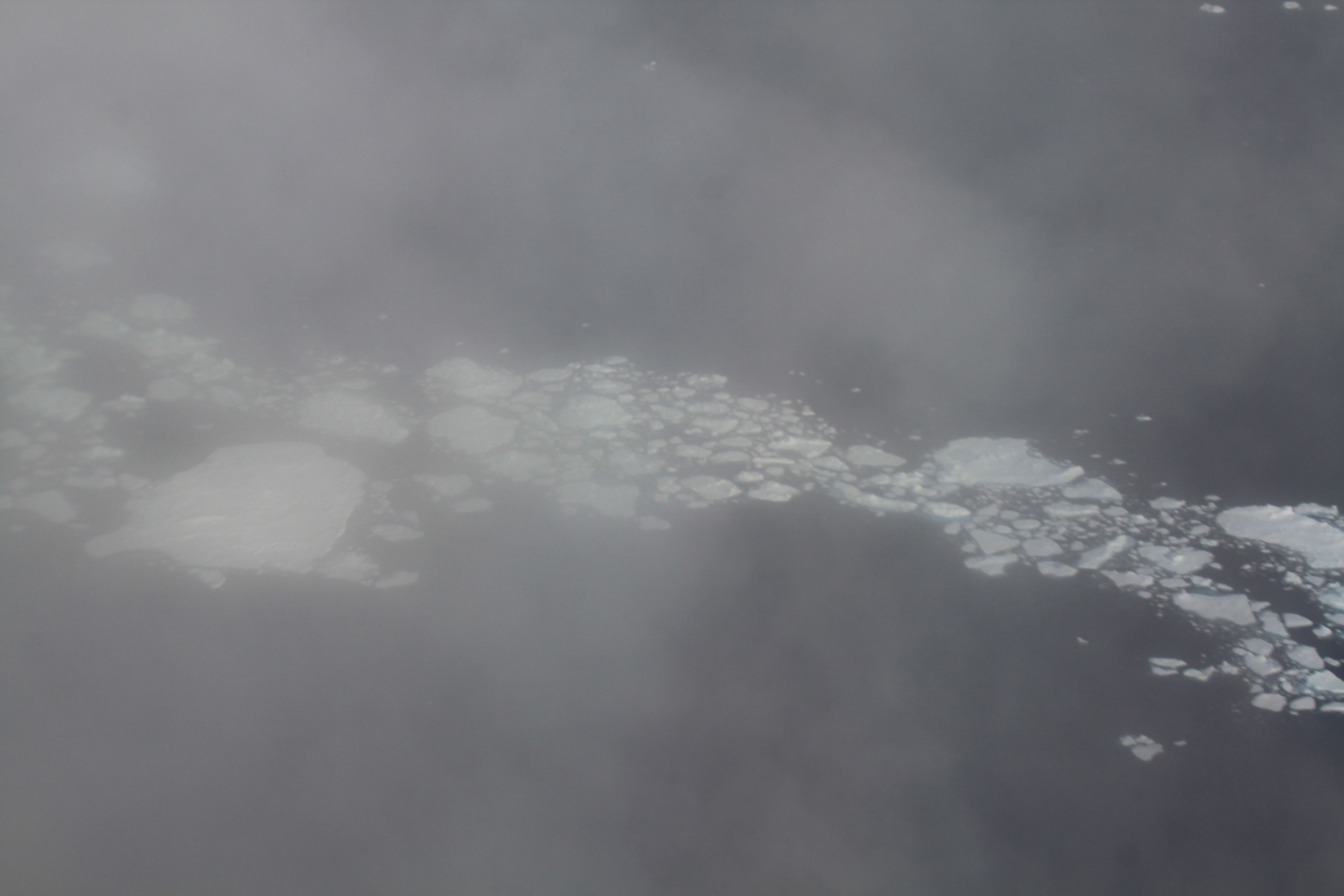 Sea ice through clouds