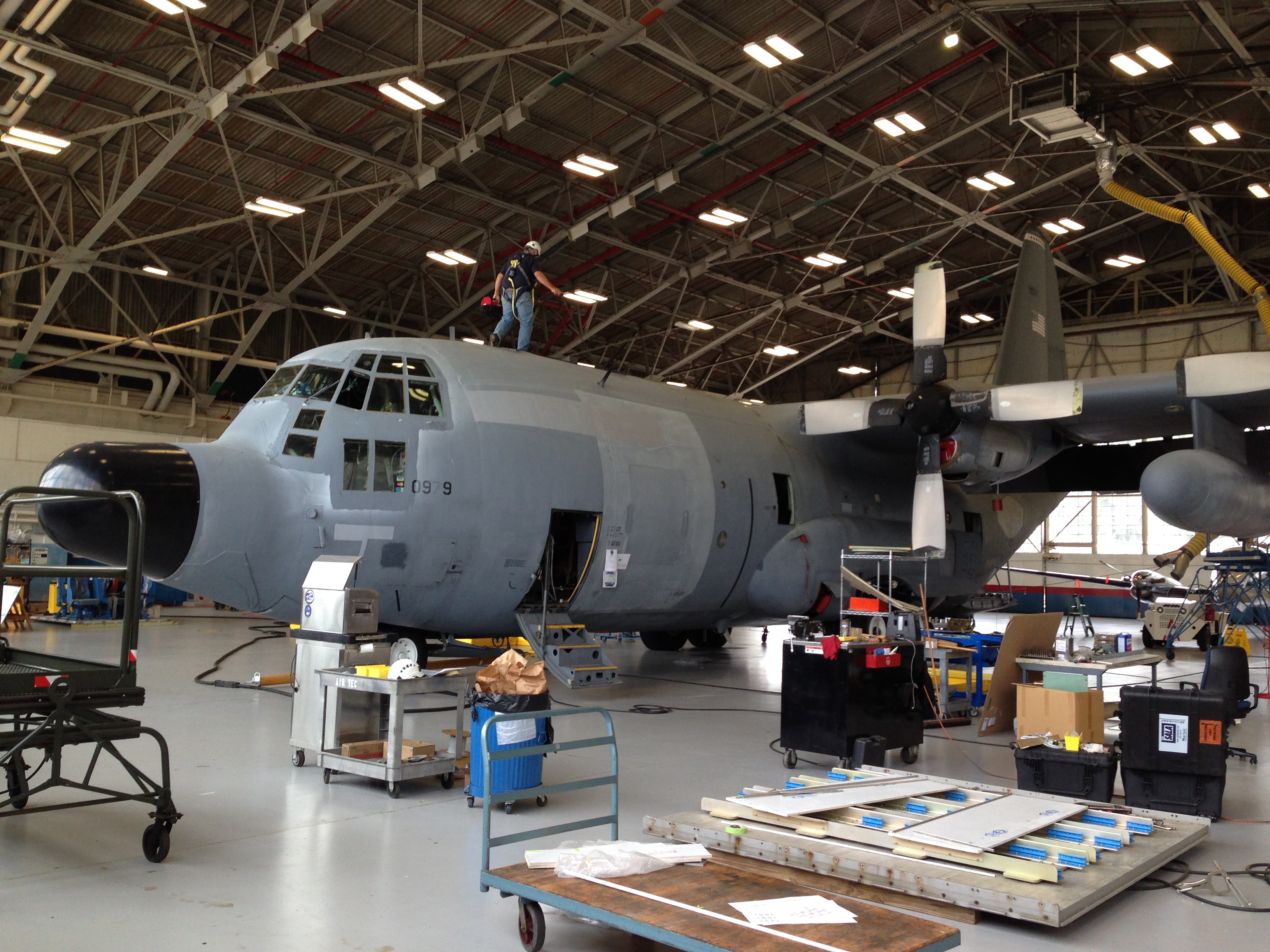 C-130 in hangar