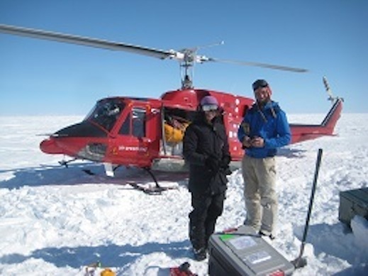 Lynn and Clem with the second helicopter load.