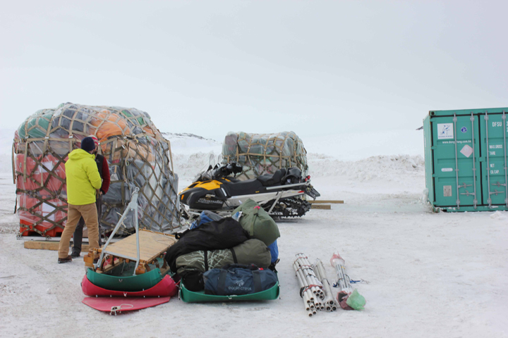13,000 pounds of cargo and gear unloaded from the C130.