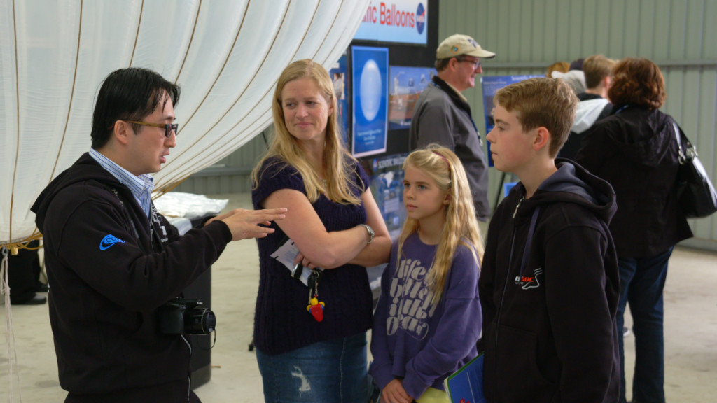 Balloon Program personnel attend an outreach event in New Zealand.