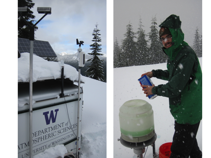 Photos taken of the most recent trip to the trailer in early March. Our hero, CJ Urhnes is emptying the Pluvio. Photos by Bill Baccus.