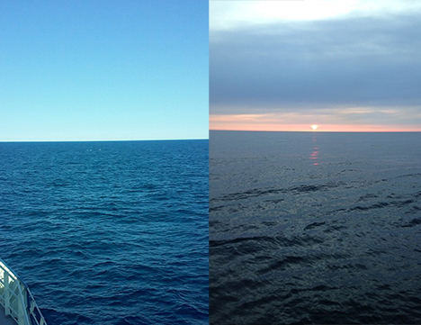 A few of the varying colors of the sea. Photo: Kelsey McBeain and Stuart Halewood