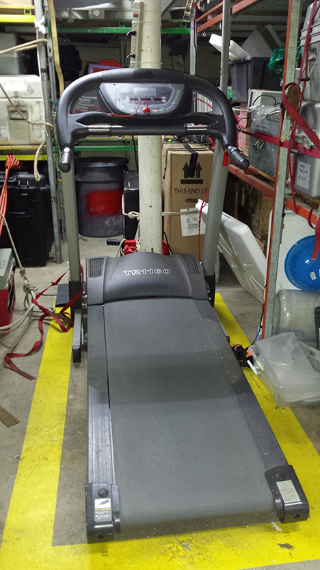 The dreaded treadmill in the science hold.