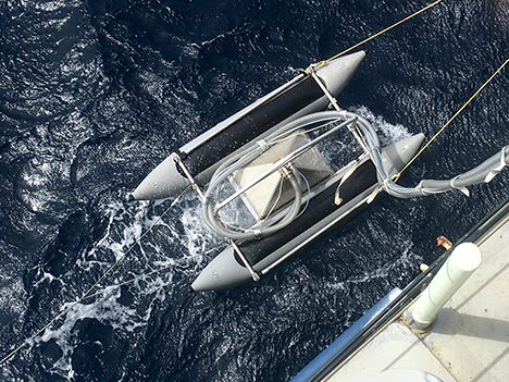 Above view of a deployed seasweep.