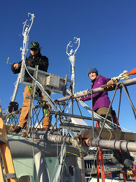 Jack and me at the mast set-up