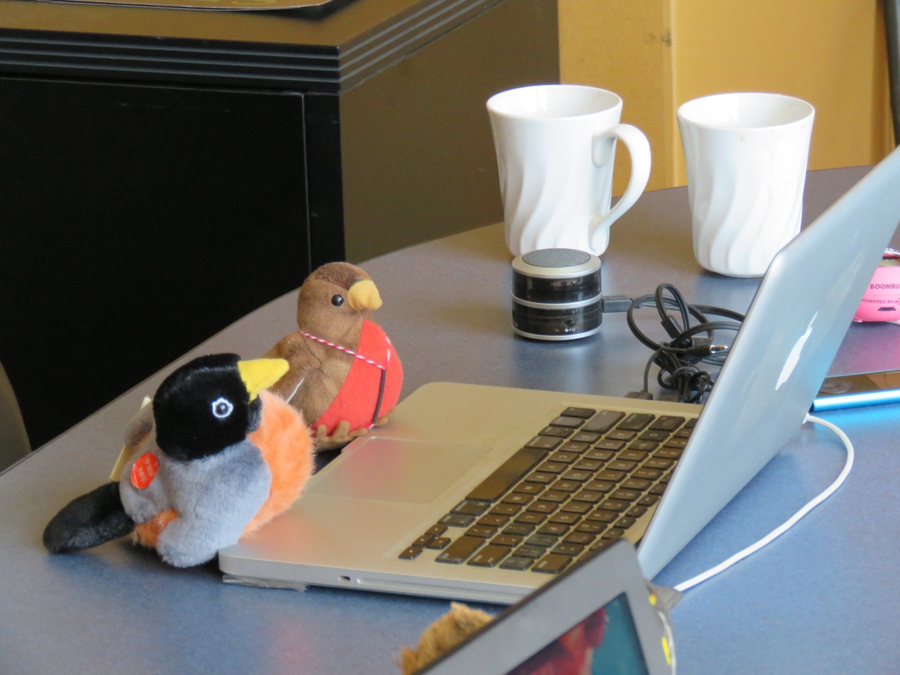 P.S. Chirpie has made a new friend up here at the Boreal Centre. Hope you’ve enjoyed reading the blog as much as they have! (Photo credit: Brian Weeks)