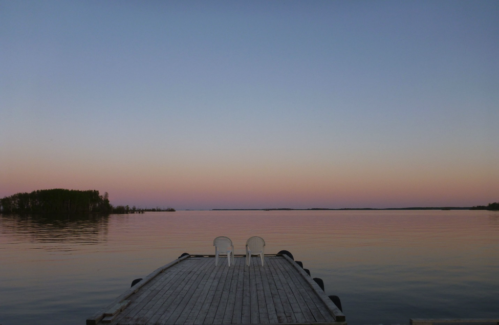 The great sunset the team enjoyed over Lake La Ronge on June 5. (Credit: Dieleman)