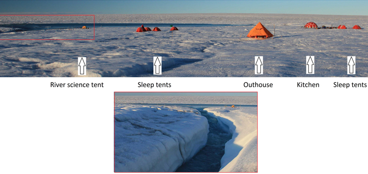 Initial GPR setup with a light sled.