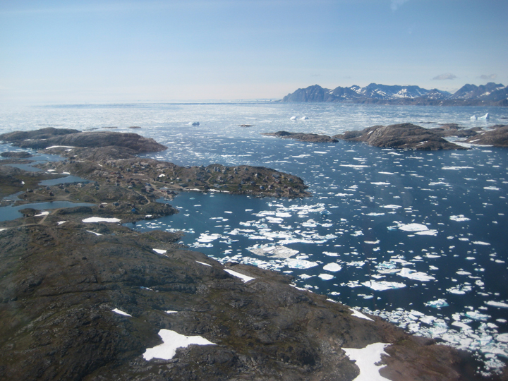 View of Kulusuk from the air.