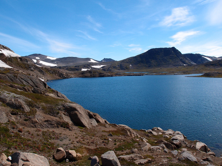 View from the village of Kulusuk. Great weather!