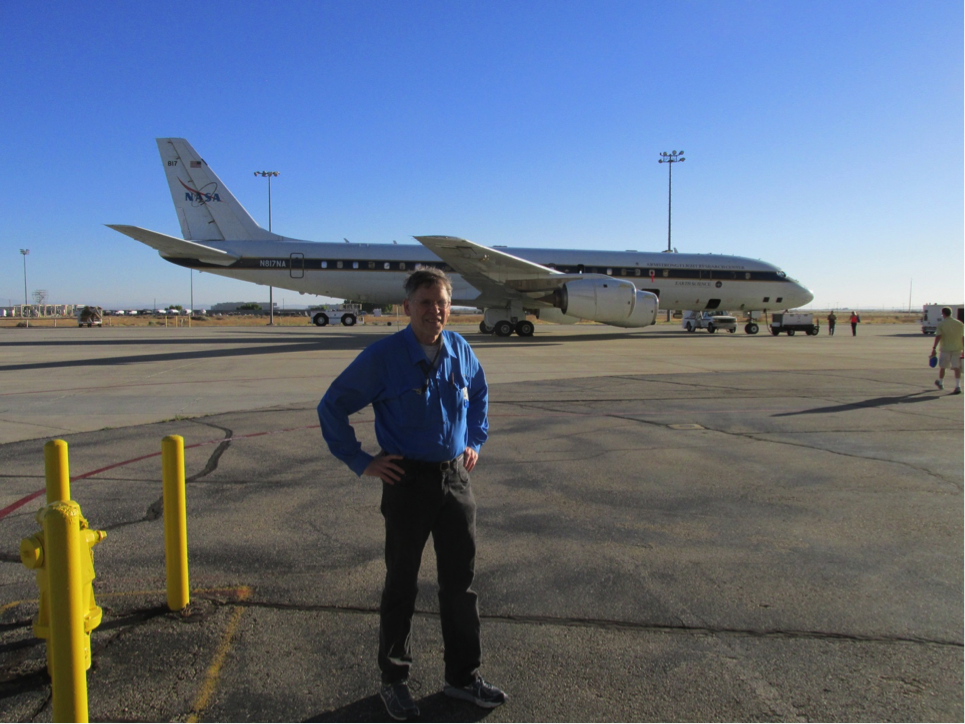 ATom's Principal Investigator Steve Wofsy in front of NASA's DC-8. Credit: Tom Ryerson