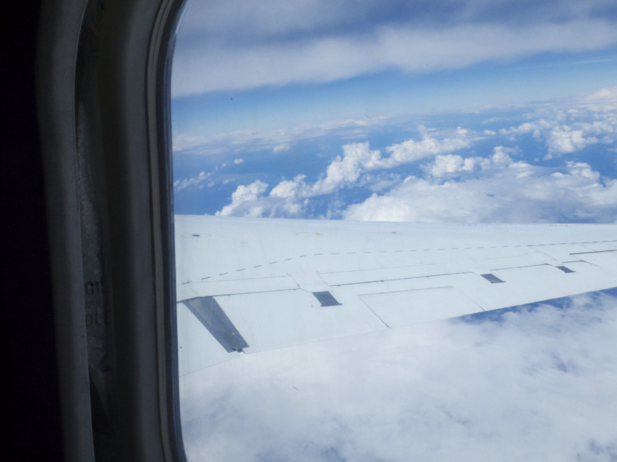 A typical view from the equator flight on the DC8. Credit: Christina Williamson