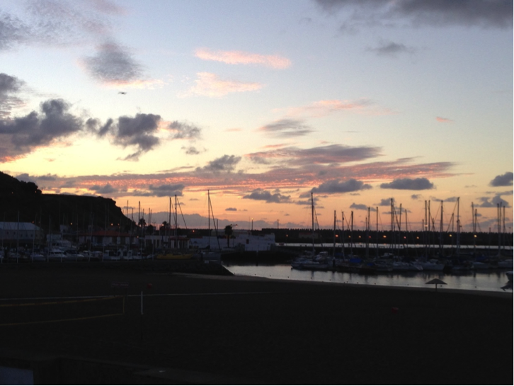 Praia da Vitoria-Santa Cruz, Ihla Terceira, Açores, Portugal, at sunrise. Photo: Steven Wofsy