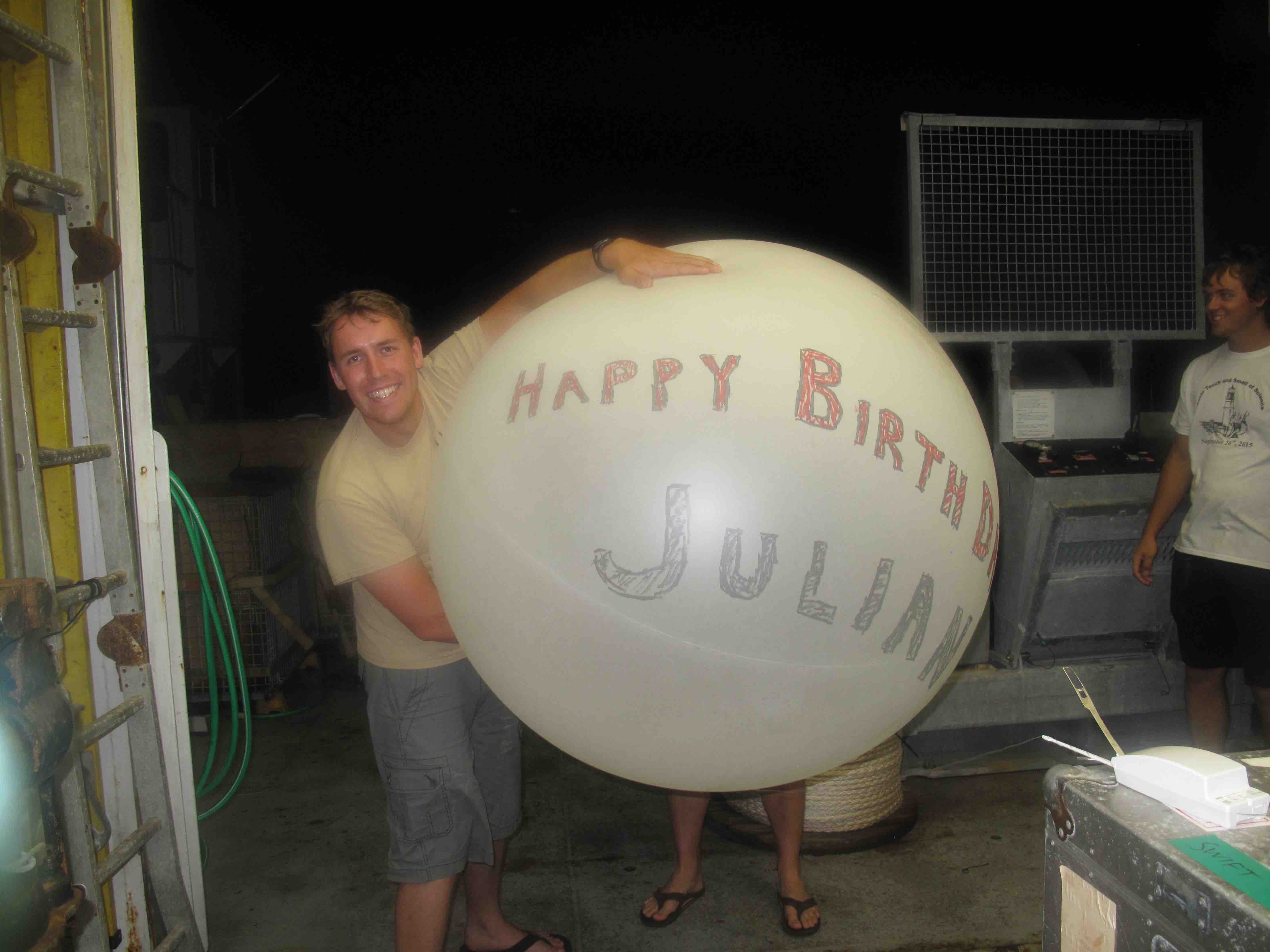 Julian Schanze's birthday balloon.