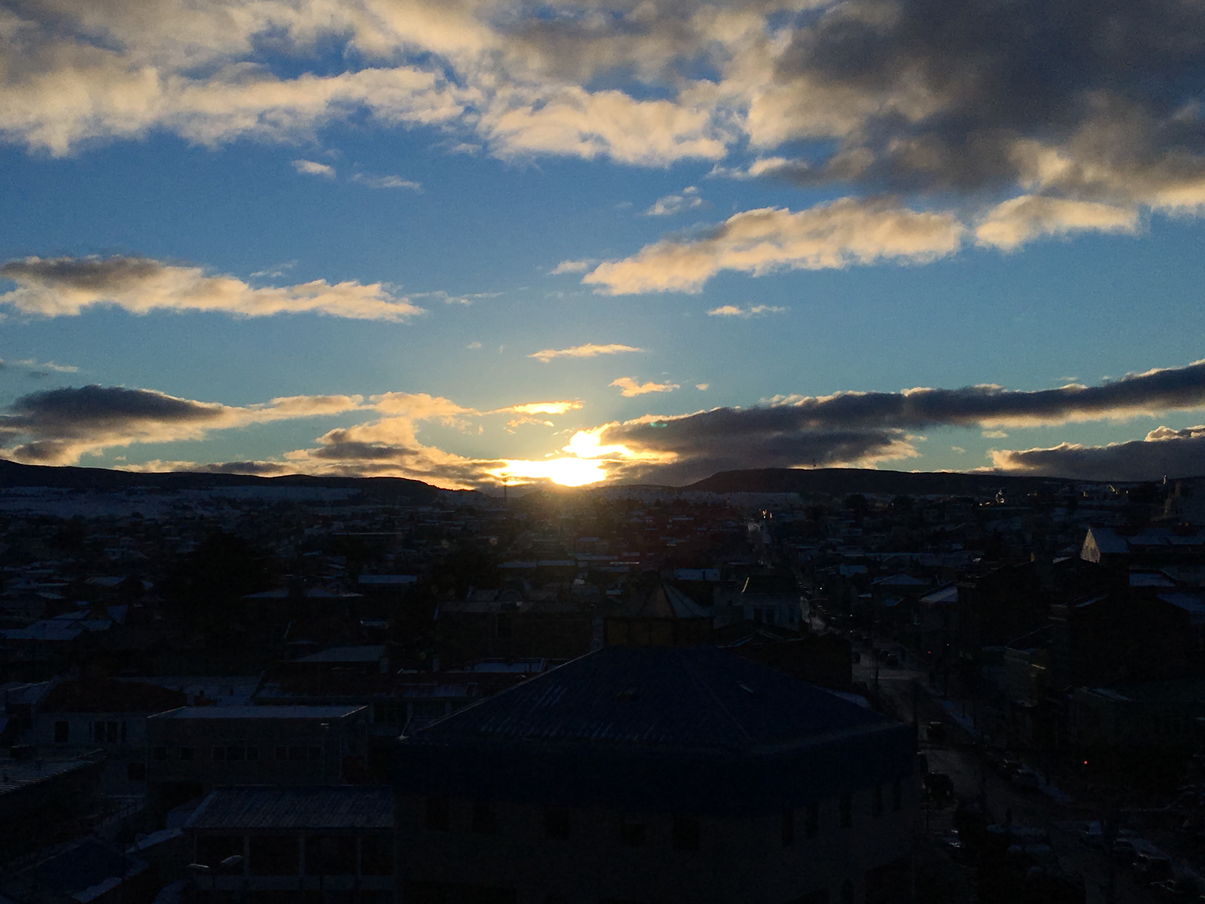 Our first sunset in Punta Arenas, Chile. Credit: Róisín Commane