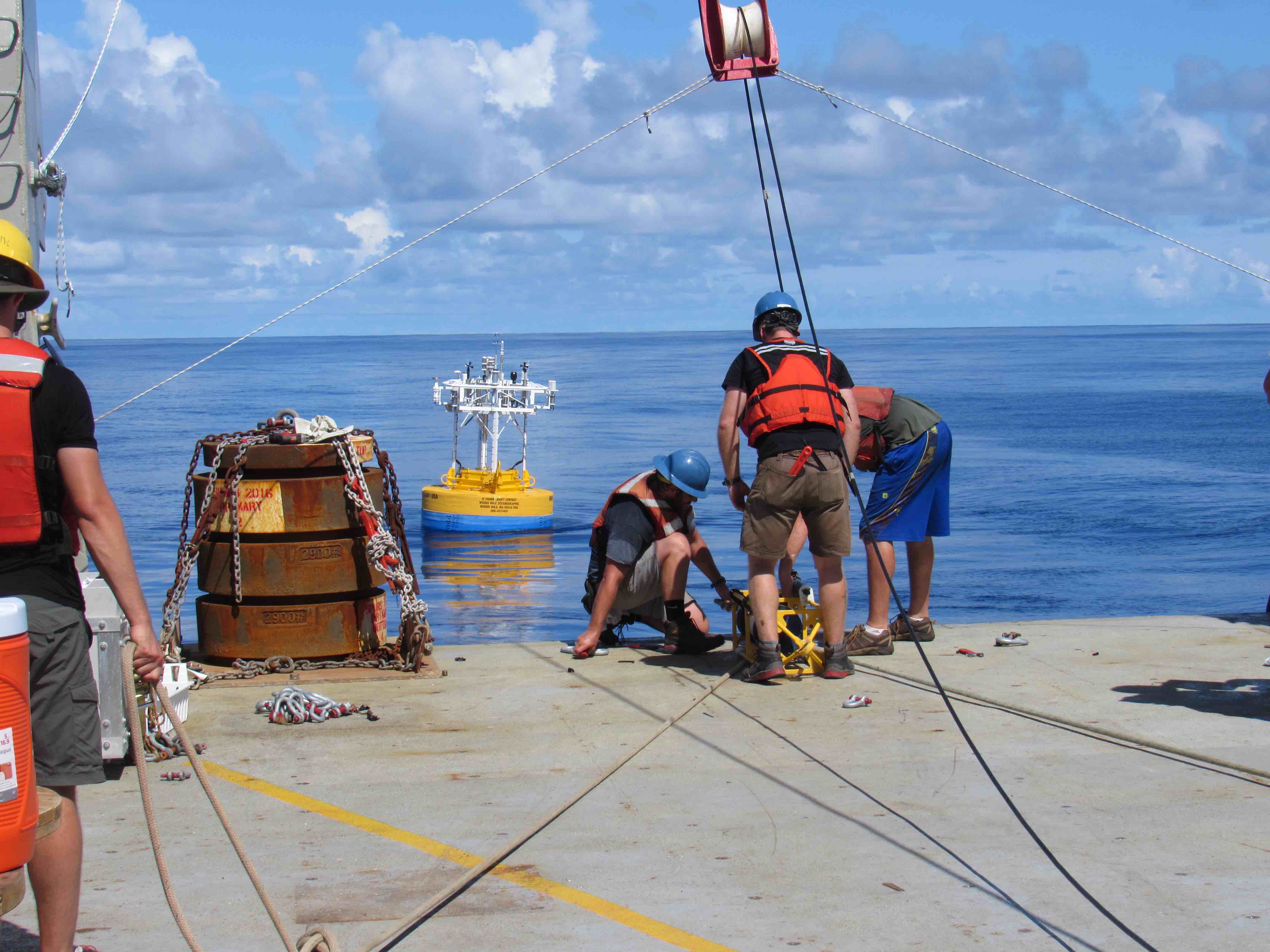 WHOI mooring with anchor.