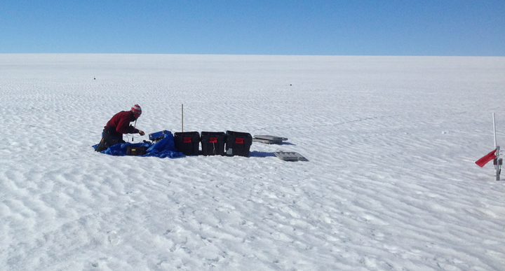 A nice glacier with a dark tongue that we saw on the East side of the Sermilik Fjord.