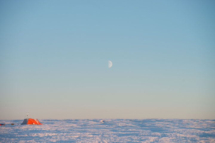 The view from the river toward our tents. (Photo by: Charlie Kershner).