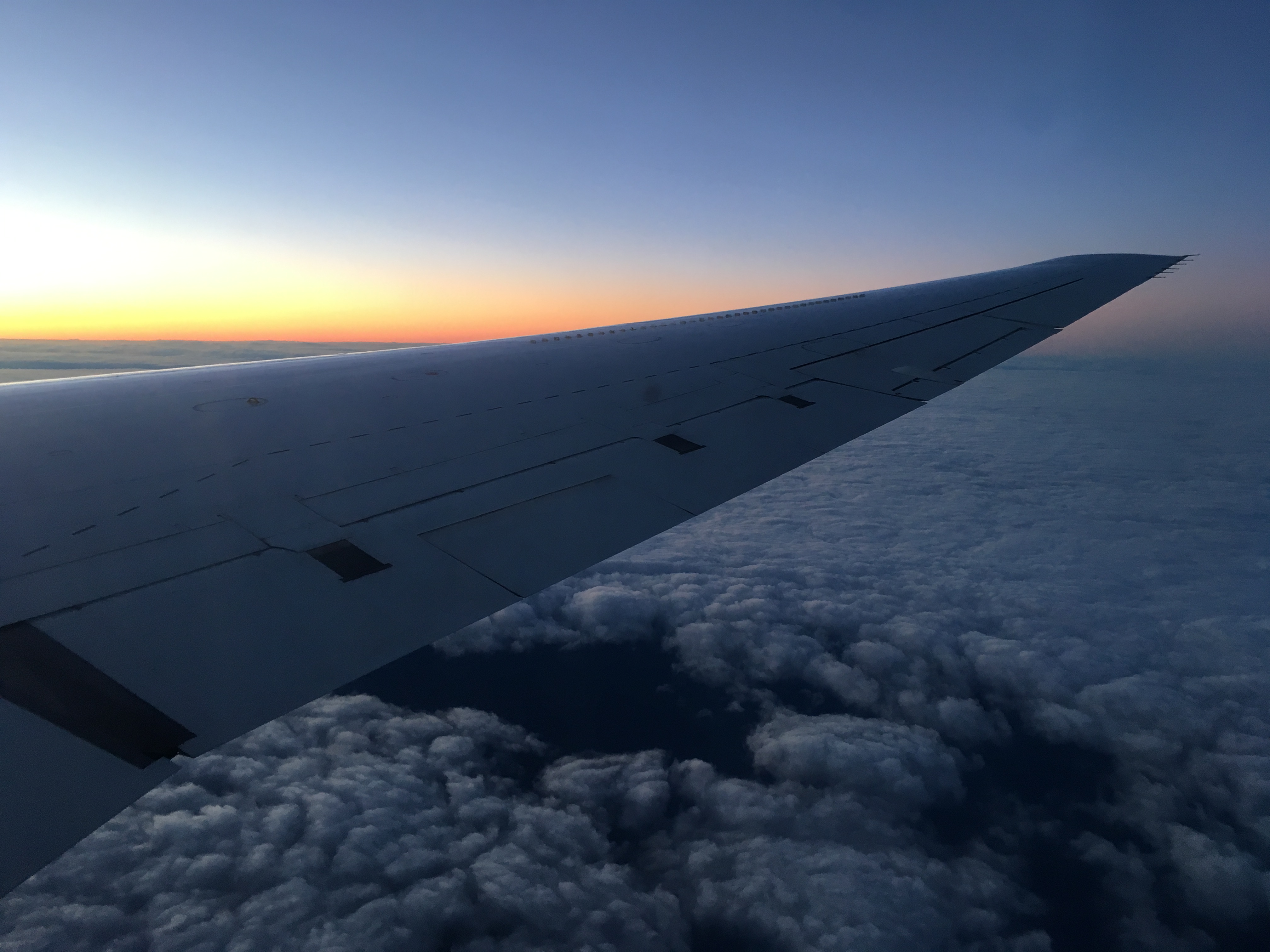 Flying into the sunrise. Photo by Róisín Commane